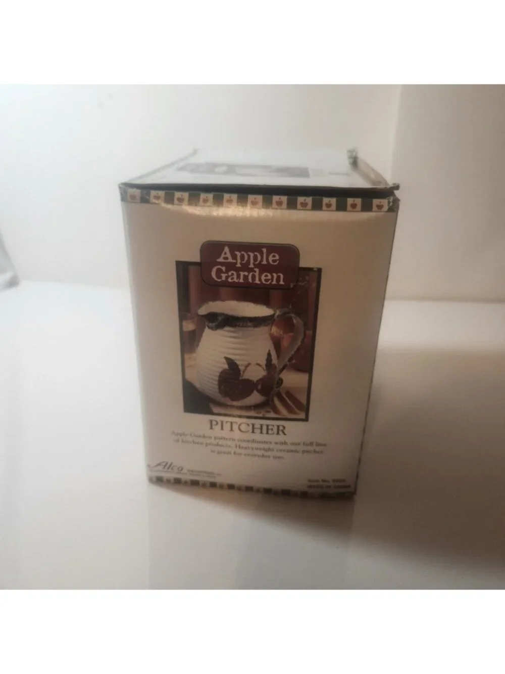 Alco Industries Apple Garden Ceramic Pitcher small new in box.